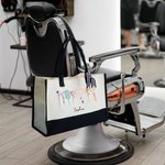 Personalisierte Blume Haartrockner Hair Stylist Tools Canvas Tragetasche mit Namen Geburtstag Geschenk für Friseur Hairstylist