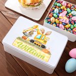 Boîte à biscuits en métal de qualité alimentaire avec nom Cadeau de Pâques pour la famille et les amis