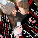 Personalized You Are My Life Roses Love Letter Fleece Blanket Romantic Home Decoration Valentine's Day Anniversary Gift for Couple