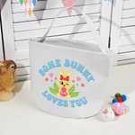 Personalisierte niedliche Herz Hase Ostereier Korb mit Namen Ostern Party Geburtstag Geschenk für Kinder