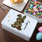 Boîte à biscuits en métal alimentaire avec nom Cadeau de Pâques personnalisé pour garçons filles