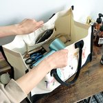 Personalisierte Blume Haartrockner Hair Stylist Tools Canvas Tragetasche mit Namen Geburtstag Geschenk für Friseur Hairstylist