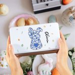 Boîte à biscuits en métal alimentaire avec nom Cadeau de Pâques personnalisé pour garçons filles