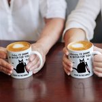 Personlig, morsomt bladkatt 11oz/15oz keramisk krus med navn og håndtak Bursdagsgave til en kontorarbeidervenn