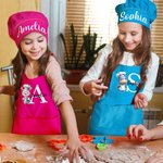 Delantal ajustable con iniciales de cordero, dinosaurio, animal y bolsillo. Regalo de cumpleaños para niños.