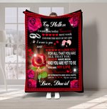 Personalized You Are My Life Roses Love Letter Fleece Blanket Romantic Home Decoration Valentine's Day Anniversary Gift for Couple