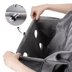 Bordado Personalizado Nombre Wearable Ajustable Gato Cuddling Delantal Gato Carrier con agujeros y bolsillo Cuidado de mascotas Regalo de cumpleaños para los dueños de gatos