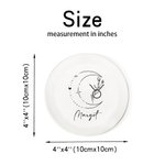 Personalized Constellation Zodiac Sign Flower Round Ceramic Trinket Jewellery Dish with Name Birthday Wedding Gift for Women