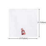 Personlig julenisse Plaid Initial 100% bomull gjenbrukbar juleserviett med navn borddekorasjon julegave til familievenn