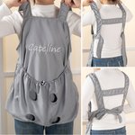 Bordado Personalizado Nombre Wearable Ajustable Gato Cuddling Delantal Gato Carrier con agujeros y bolsillo Cuidado de mascotas Regalo de cumpleaños para los dueños de gatos