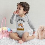 Spersonalizowany mój pierwszy wielkanocny śliczny króliczek 100% bawełny Body niemowlęce z imieniem Wielkanocny prezent na baby shower dla noworodków i nowych rodziców