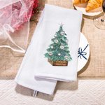 Personalized Christmas Tree 100% Cotton Absorbent Kitchen Waffle Towel with 2-8 Family Names Holiday Gift for Family 7
