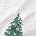 Personalized Christmas Tree 100% Cotton Absorbent Kitchen Waffle Towel with 2-8 Family Names Holiday Gift for Family 4