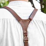 Tirantes de cuero de vaca personalizados para hombres con diseño en Y y nombre grabado regalo para Día del Padre accesorio para padrinos de boda