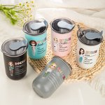 Personalised Nurse Doctor Cartoon Character 10oz Lowball Insulated Tumbler with Flip Lid and Straw Appreciation Gift for Medical Staff