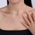 Personligt halsband med 2 namn Födelsedag Alla hjärtans dag Jubileumspresent för kvinnor