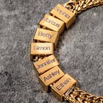 Gepersonaliseerde Gegraveerde 1-12 Naam Blokken Armband Minimalistische Mannen Sieraden Verjaardag Vaderdag Cadeau voor Papa Opa
