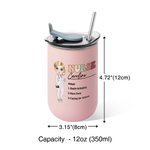 Personalised Nurse Doctor Cartoon Character 10oz Lowball Insulated Tumbler with Flip Lid and Straw Appreciation Gift for Medical Staff