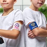 Brassard de Capitaine Élastique Personnalisé avec Image et Texte Cadeau d'Anniversaire pour Enfants Amoureux Épique de Sport