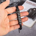 Gepersonaliseerde Gegraveerde 1-12 Naam Blokken Armband Minimalistische Mannen Sieraden Verjaardag Vaderdag Cadeau voor Papa Opa