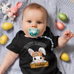 Spersonalizowany mój pierwszy wielkanocny śliczny króliczek 100% bawełny Body niemowlęce z imieniem Wielkanocny prezent na baby shower dla noworodków i nowych rodziców