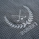 Personalised Embroidered Quick Dry Microfiber Waffle Golf Towel with Monogram and Carabiner Clip Golf Accessory Birthday Gift for Golf Lovers
