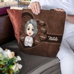 Sac fourre-tout personnalisé avec 1 à 8 noms et personnage de dessin animé - Cadeau d’anniversaire fête des Mères pour femmes