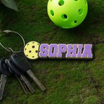 Personalisierte Multicolor 3D gedruckt Name Pickleball Schlüsselanhänger Tasche Tag Geburtstag Sport Geschenk für Pickleball-Liebhaber