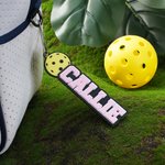Personalisierte Multicolor 3D gedruckt Name Pickleball Schlüsselanhänger Tasche Tag Geburtstag Sport Geschenk für Pickleball-Liebhaber