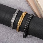 Gepersonaliseerde Gegraveerde 1-12 Naam Blokken Armband Minimalistische Mannen Sieraden Verjaardag Vaderdag Cadeau voor Papa Opa