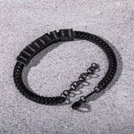 Gepersonaliseerde Gegraveerde 1-12 Naam Blokken Armband Minimalistische Mannen Sieraden Verjaardag Vaderdag Cadeau voor Papa Opa