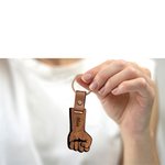 Portachiavi a forma di pugno in legno personalizzato con nome accessorio unico regalo per la festa del papà per famiglia