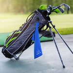Personoitu monogrammi golfpyyhe nopeasti kuivuva mikrokuitu kirjainkirjailu ja karabiinikiinnike lahja golfharrastajille
