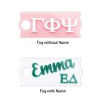 Personalisierte Multicolor Glitter griechischen Buchstaben Name Platte Tag Deckel Topper für 30 oz 40 oz Stanley Becher Zubehör Sorority Geschenk für Schwestern Mädchen