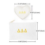 Personalisierte griechischen Buchstaben Herz Trinket Schmuck Schale und Canvas Aufbewahrungstasche Sorority Big Day Geschenk für Schwestern Freunde | Callie × Affinity Licensing