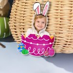 Personalisiertes Foto Osterei Ornament mit Namen Schlüsselanhänger Autozubehör Ostergeschenk für Familie