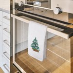 Personalized Christmas Tree 100% Cotton Absorbent Kitchen Waffle Towel with 2-8 Family Names Holiday Gift for Family 3
