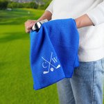 Personoitu monogrammi golfpyyhe nopeasti kuivuva mikrokuitu kirjainkirjailu ja karabiinikiinnike lahja golfharrastajille