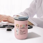 Personalised Nurse Doctor Cartoon Character 10oz Lowball Insulated Tumbler with Flip Lid and Straw Appreciation Gift for Medical Staff
