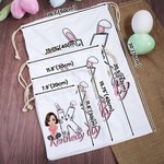 Personalisierte niedlichen Cartoon-Charakter Hase Küken erste Drawstring behandeln Tasche mit Namen Ostern Geburtstag Party Geschenk für Jungen Mädchen