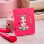 Personalisierte 3D Cartoon Charakter Geburt Blume 5 Stück Make-up Pinsel Set mit Travel Storage Box Geburtstag Brautjungfer Geschenk für Frauen Mädchen