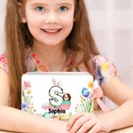 Personalizzato floreale coniglietto iniziale uovo di Pasqua personaggio biscotto scatola di latta con nome Pasqua festa di stoccaggio accessori regalo per ragazzi ragazze