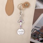 Personalisierte Western Kreuz Hufeisen Pferd Sattel Perlen Charme mit Namen Pferdesport Geburtstag Geschenk für Pferdeliebhaber Besitzer
