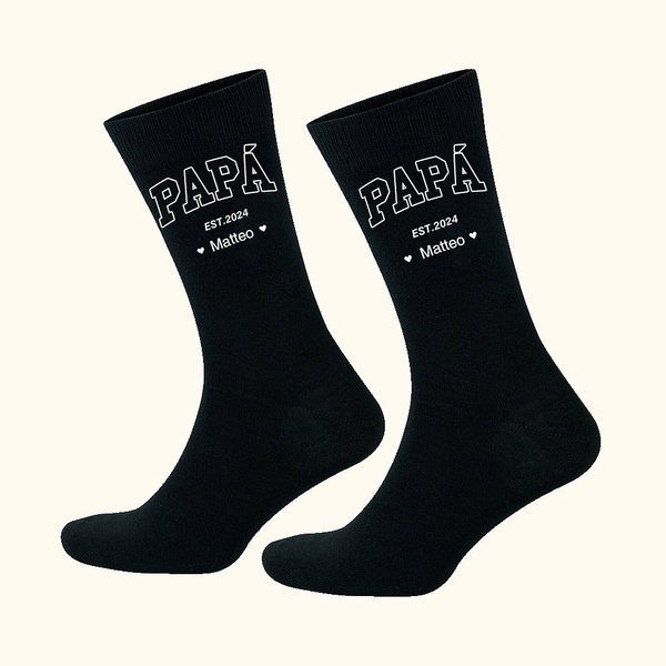 Calzini personalizzati materiale morbido 100% cotone con 1-12 nomi e anno regalo di compleanno per la festa del papà per uomo