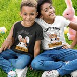 Spersonalizowana koszulka Happy Easter Cute Bunny 100% bawełna Bluza z kapturem z imieniem Wielkanocny prezent dla chłopców i dziewczynek