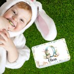 Personalisierte Aquarell-Osterhase Ei Initial Food-grade Süßigkeiten Keks Keks Lagerung Tin mit Namen Festival Party Favors Geschenk für Kinder Familie