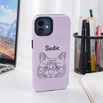 Henkilökohtainen 1-4 Lemmikkieläinten muotokuva Kuvat Double-layer Phone Case iPhone Samsung nimi Syntymäpäivälahja Koiralle Kissa Lemmikkieläinten ystäville