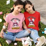 Spersonalizowana koszulka Happy Easter Cute Bunny 100% bawełna Bluza z kapturem z imieniem Wielkanocny prezent dla chłopców i dziewczynek