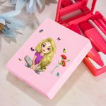 Personalisierte 3D Cartoon Charakter Geburt Blume 5 Stück Make-up Pinsel Set mit Travel Storage Box Geburtstag Brautjungfer Geschenk für Frauen Mädchen
