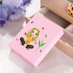 Personalisierte 3D Cartoon Charakter Geburt Blume 5 Stück Make-up Pinsel Set mit Travel Storage Box Geburtstag Brautjungfer Geschenk für Frauen Mädchen